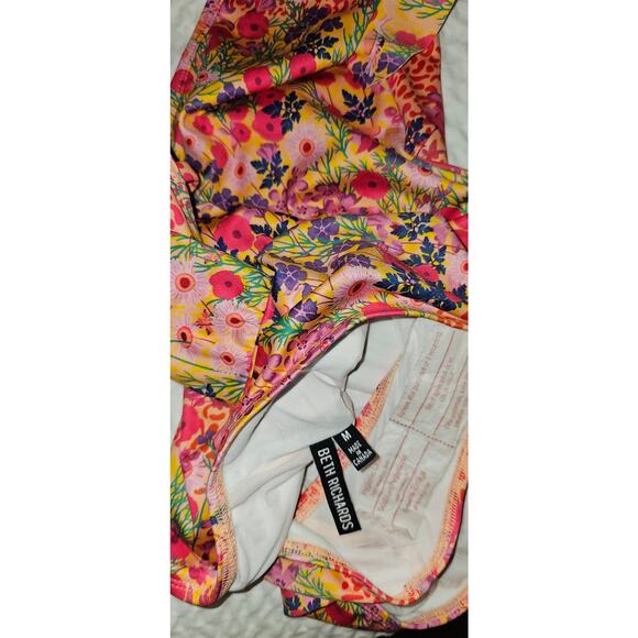 New Free People BETH RICHARDS Sophia One Piece Swimsuit $280 MEDIUM Floral - Picture 7 of 8